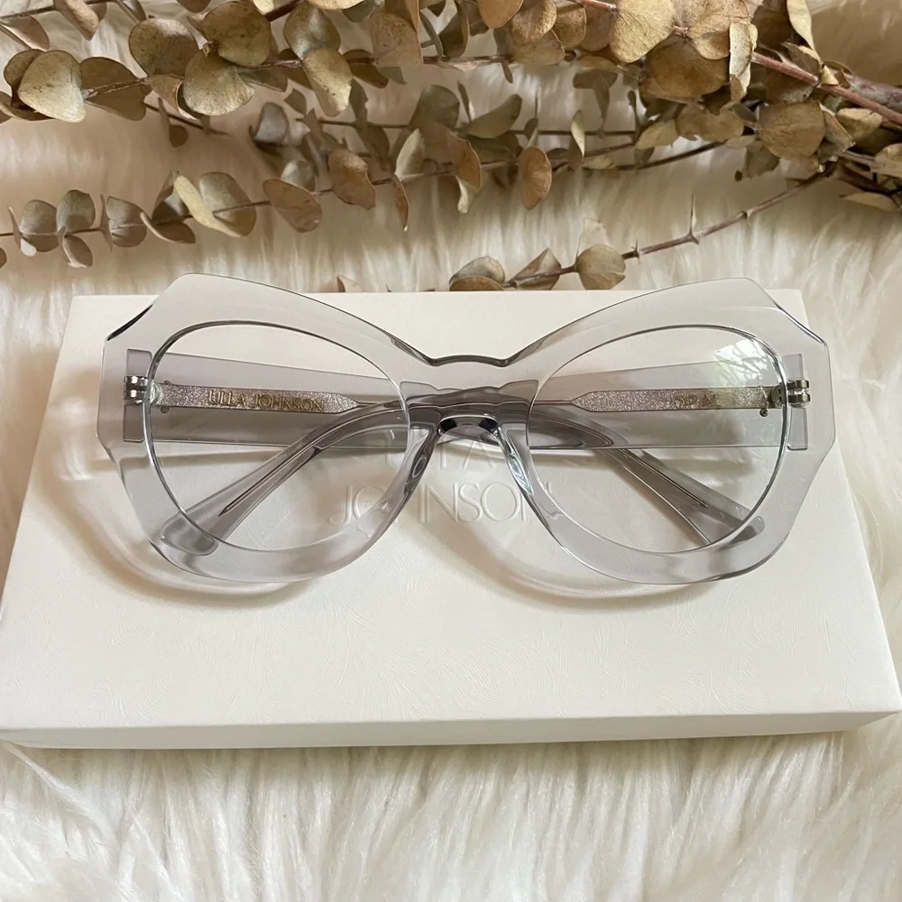 Ulla Johnson Opal Butterfly Sunglasses in Azure Blue Acetate Women’s NWT